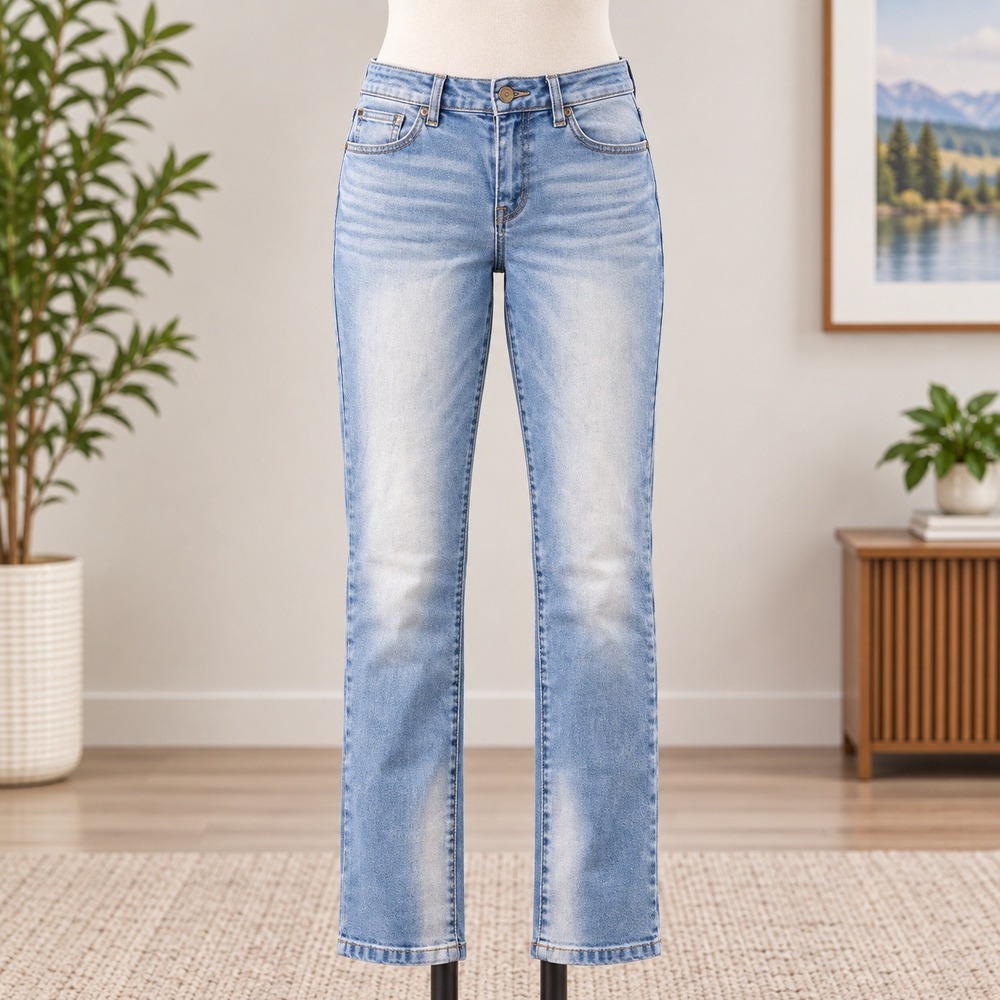 Maurices Slim Leg Jeans Womens 10 Light Wash Denim Mid Rise Stretch Casual